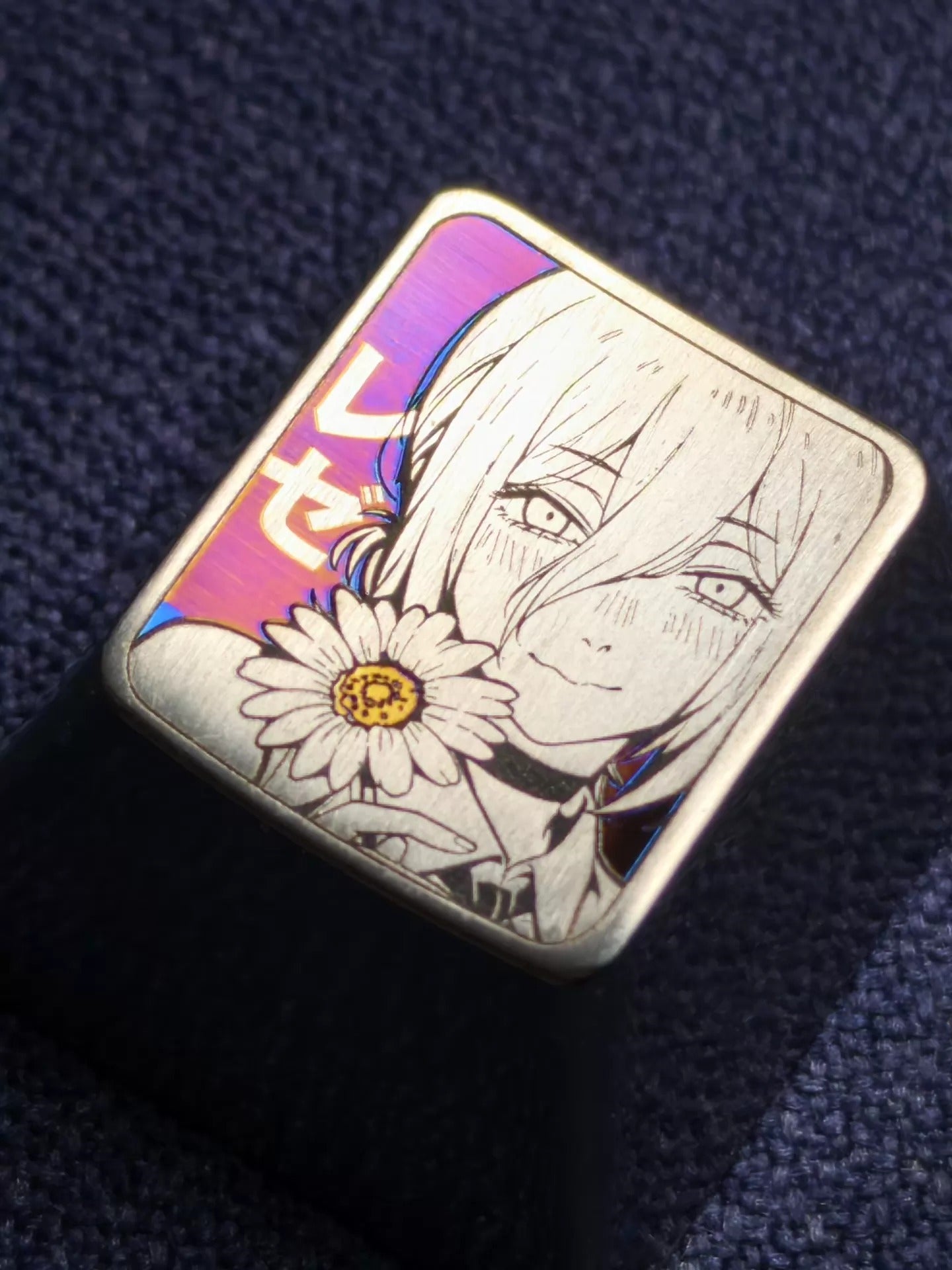 Chainsaw Man, Reze purple background, 1 U titanium alloy personalized keycaps, anime and game culture creative art keycaps, mechanical keyboard decorative keycaps