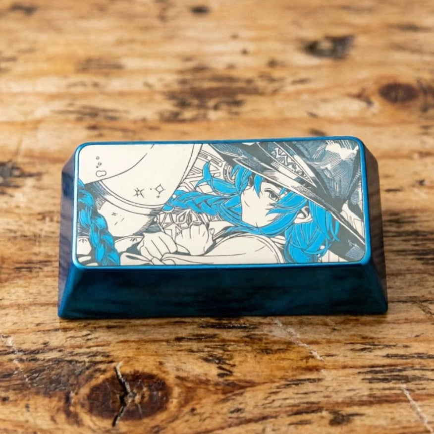 ‌Mushoku Tensei: Jobless Reincarnation‌， Roxy Migurdia Greyrat， 3 collections of styles, 2 U titanium alloy personalized keycaps, anime and game cultural creative keycaps, mechanical keycaps decorative keycaps
