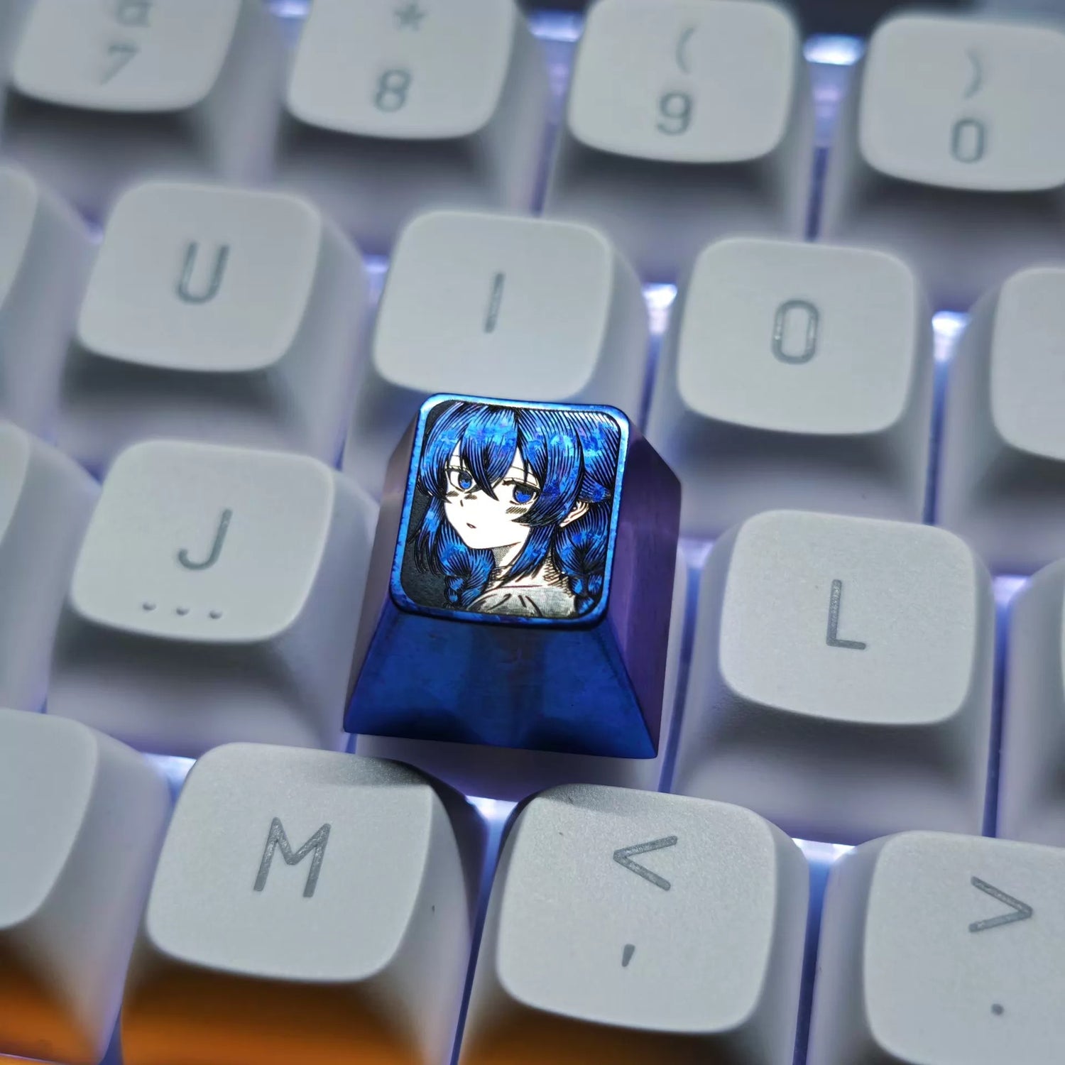 Mushoku Tensei: Jobless Reincarnation‌,Roxy Migurdia Greyrat, 2U/1U titanium alloy personalized keycaps, anime and game cultural creative keycaps, mechanical keyboard decorative keycaps