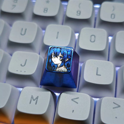Mushoku Tensei: Jobless Reincarnation‌,Roxy Migurdia Greyrat, 2U/1U titanium alloy personalized keycaps, anime and game cultural creative keycaps, mechanical keyboard decorative keycaps