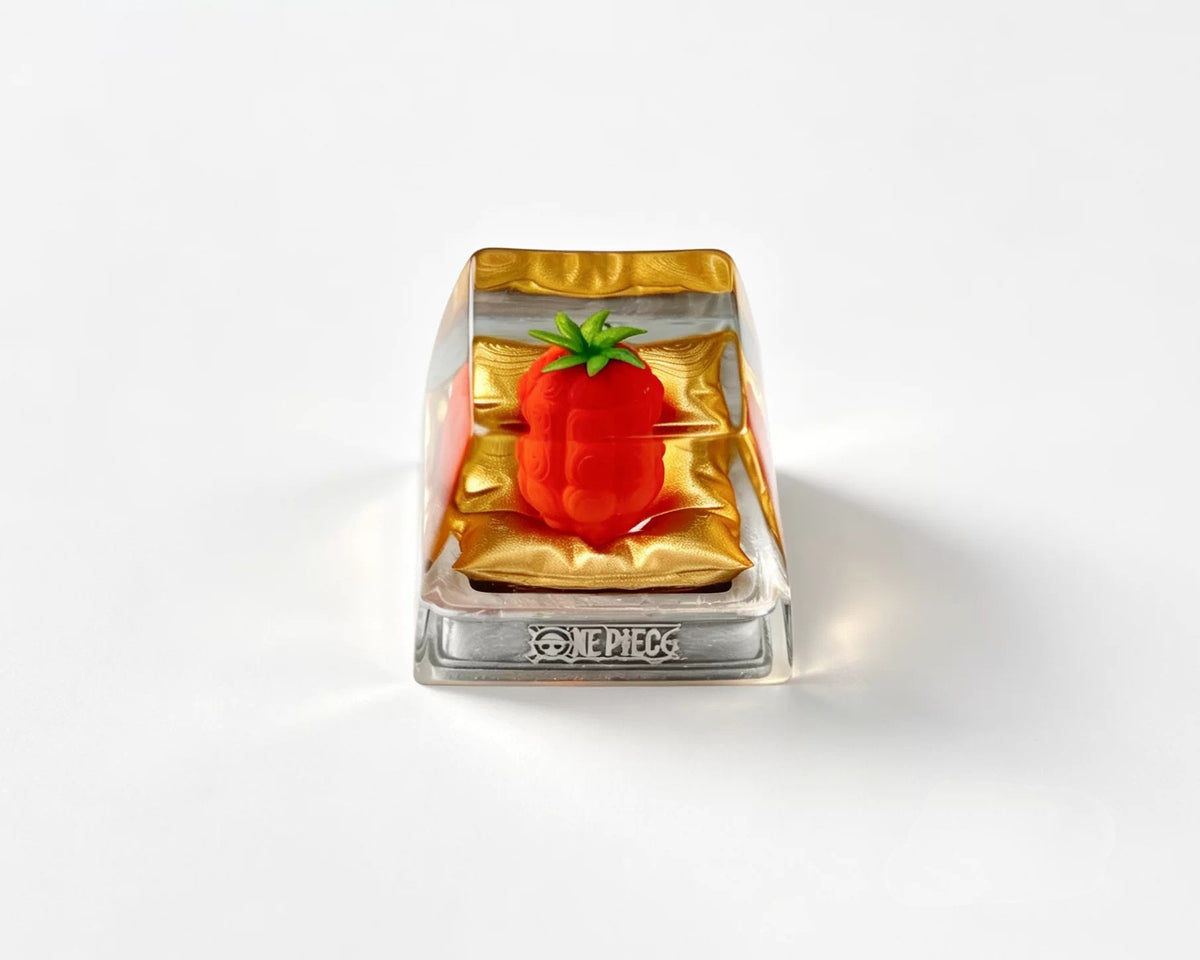 One Piece series, Devil Fruit/Akuma no Mi theme coating and sealing design, Crystal Resin Personalized Keycaps, Anime Game Culture Creative Resin Keycaps, Mechanical Keyboard Art Decorative Keycaps