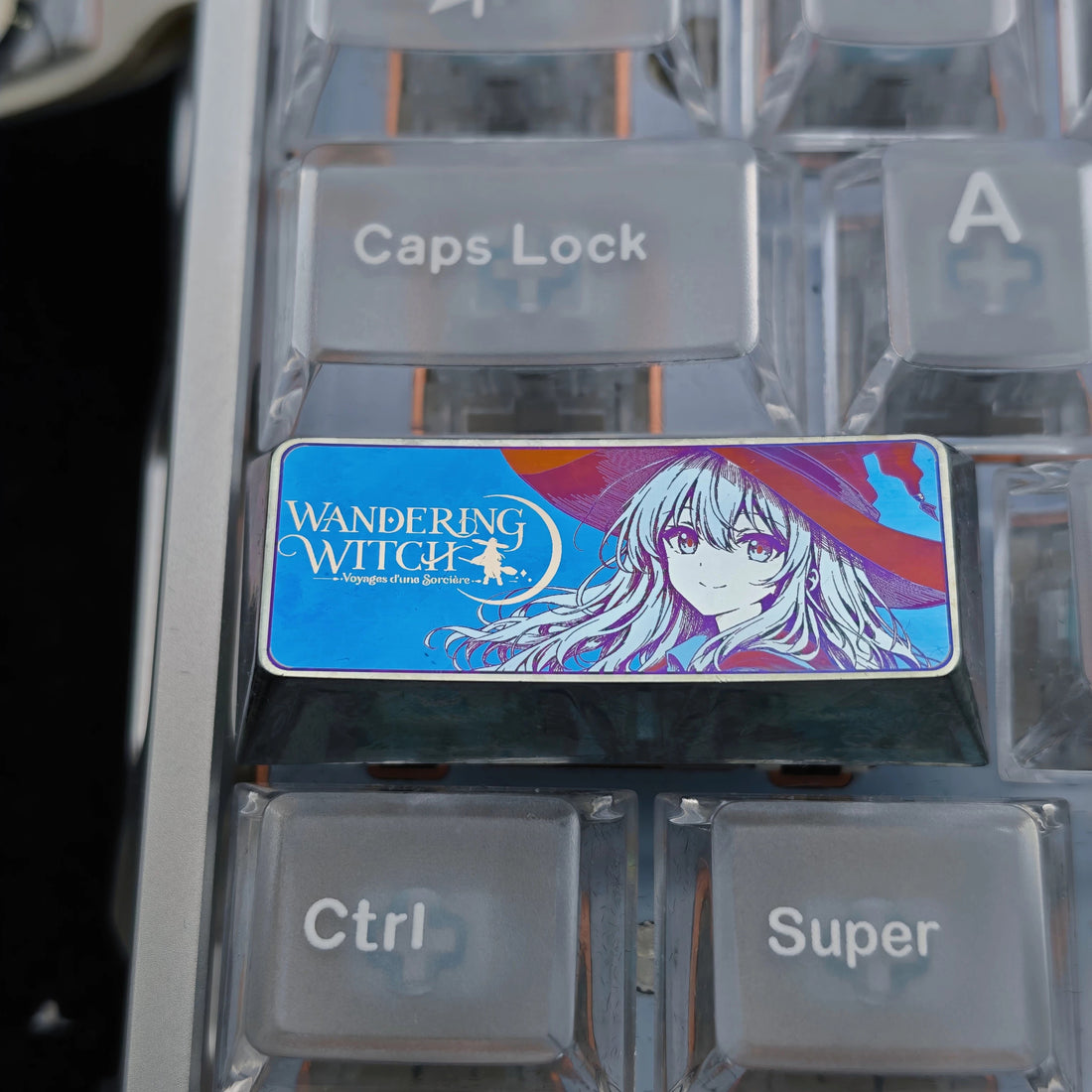 Wandering Witch: The Journey of Elaina, Elaina, 2.25U titanium alloy personalized keycaps, anime, games, novels, creative mechanical keyboards, decorative keycaps