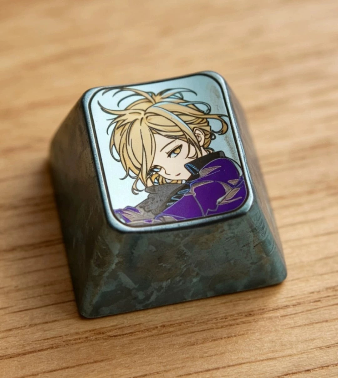 Honkai：Star Rail, Aventurine，1 U titanium alloy personalized keycaps, anime and game culture creative art keycaps, mechanical keyboard decorative keycaps
