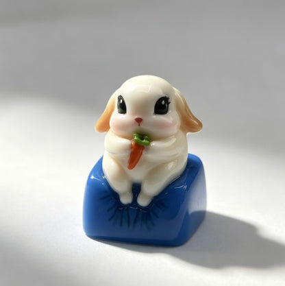 Original design rabbit sofa, clay keycap mechanical keyboard, personalized keycap customization, handmade creative gift