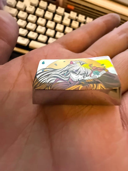 Inuyasha，‌Sesshoumaru 1.75U titanium alloy personalized keycaps, anime and game cultural creative keycaps, mechanical keycaps decorative keycaps