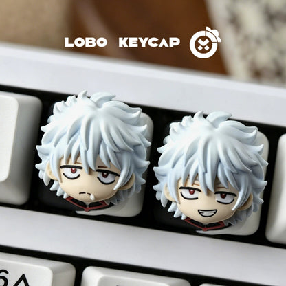 Gintama series design,  multi-color resin personalized keycaps, mechanical keyboard creative decorative keycaps artisankeycaps