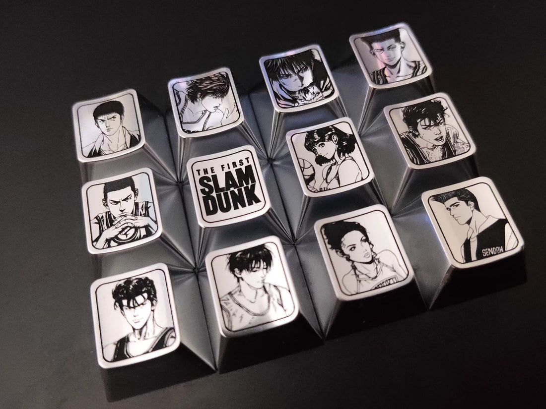 Slam Dunk, 12 Key Metal Personalized Keycap, Anime Game Culture Creative Metal Carving Decorative Keycap