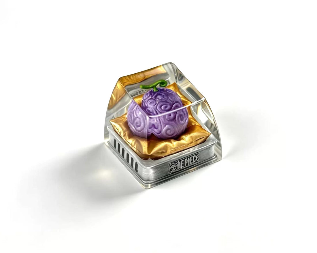 One Piece series, Devil Fruit/Akuma no Mi theme coating and sealing design, Crystal Resin Personalized Keycaps, Anime Game Culture Creative Resin Keycaps, Mechanical Keyboard Art Decorative Keycaps