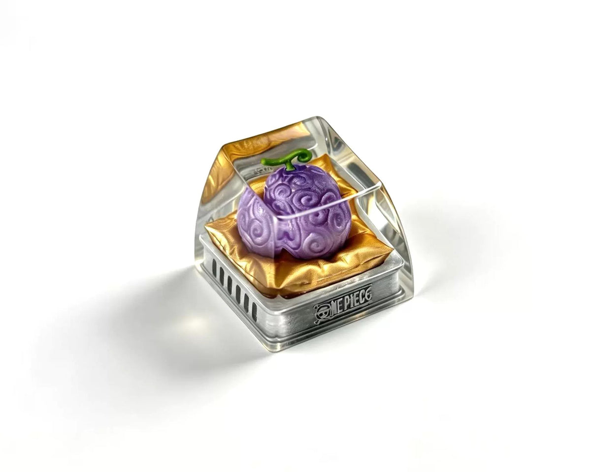 One Piece series, Devil Fruit/Akuma no Mi theme coating and sealing design, Crystal Resin Personalized Keycaps, Anime Game Culture Creative Resin Keycaps, Mechanical Keyboard Art Decorative Keycaps