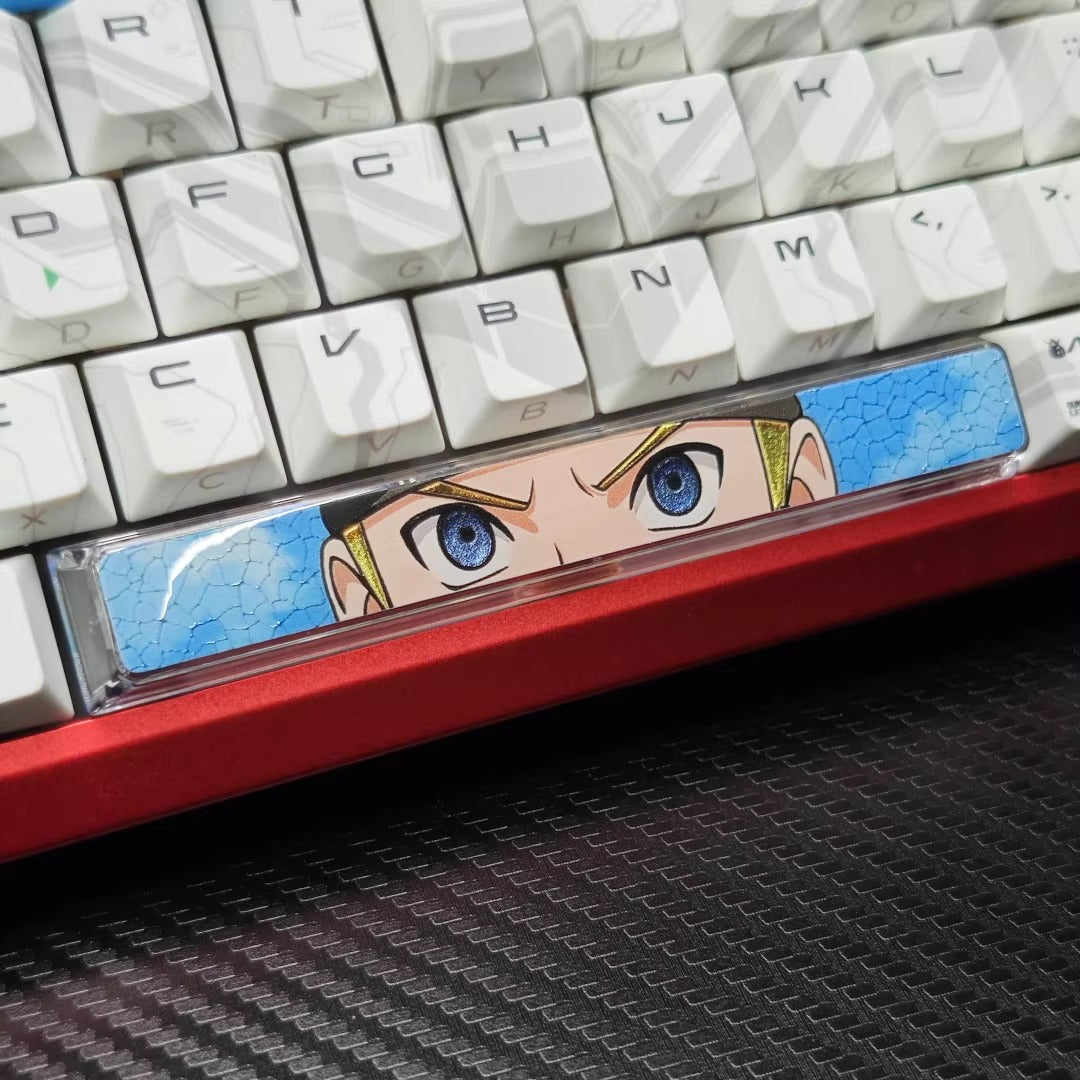 Naruto theme, 6.25U spacebar, PC crystal resin gilded personalized keycaps, anime creative cultural peripheral products, decorative keycaps