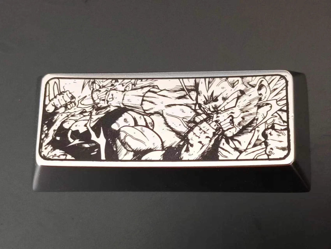 Dragon Ball series, black and white comic style 2.25U metal personalized keycaps, zinc alloy titanium alloy optional, creative keycaps for anime and games