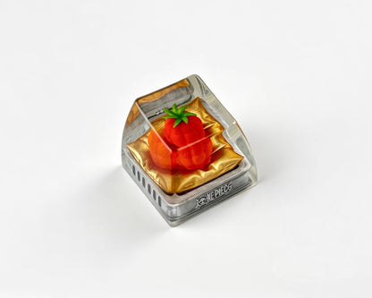 One Piece series, Devil Fruit/Akuma no Mi theme coating and sealing design, Crystal Resin Personalized Keycaps, Anime Game Culture Creative Resin Keycaps, Mechanical Keyboard Art Decorative Keycaps