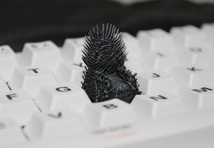 Game of Thrones, Iron Throne Prototype Design Resin Coated Personalized Keycaps, Mechanical Keyboard Decorative Keycaps