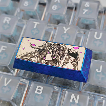 Precision black and white lines 2.25U enter key/left shift collection, titanium alloy personalized keycaps, anime game culture creative mechanical keyboard decorative keycaps
