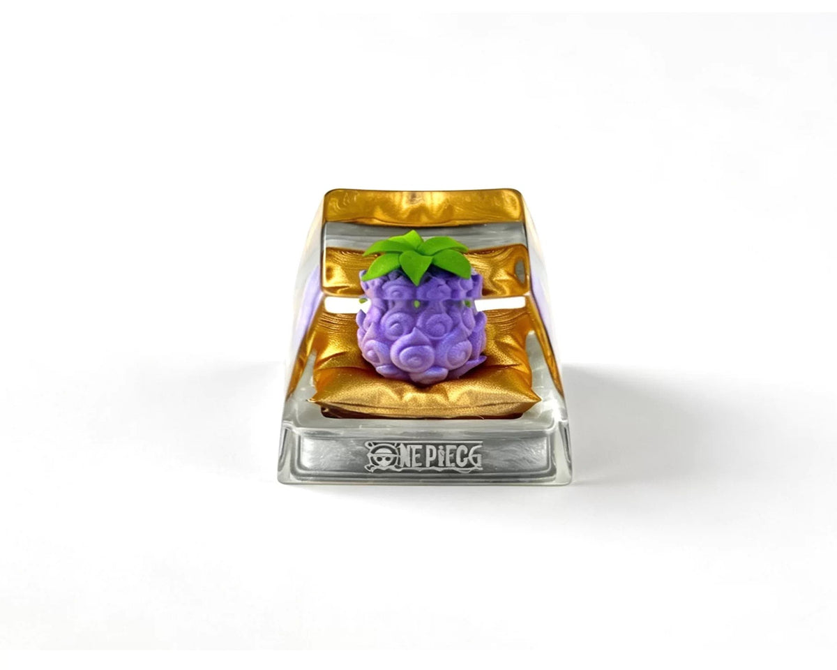 One Piece series, Devil Fruit/Akuma no Mi theme coating and sealing design, Crystal Resin Personalized Keycaps, Anime Game Culture Creative Resin Keycaps, Mechanical Keyboard Art Decorative Keycaps