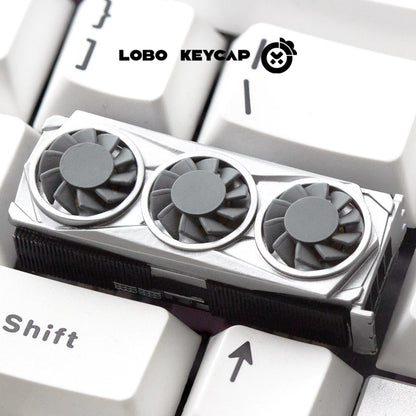 Fan can rotate graphics card design 2.25U personalized keycap resin re ...