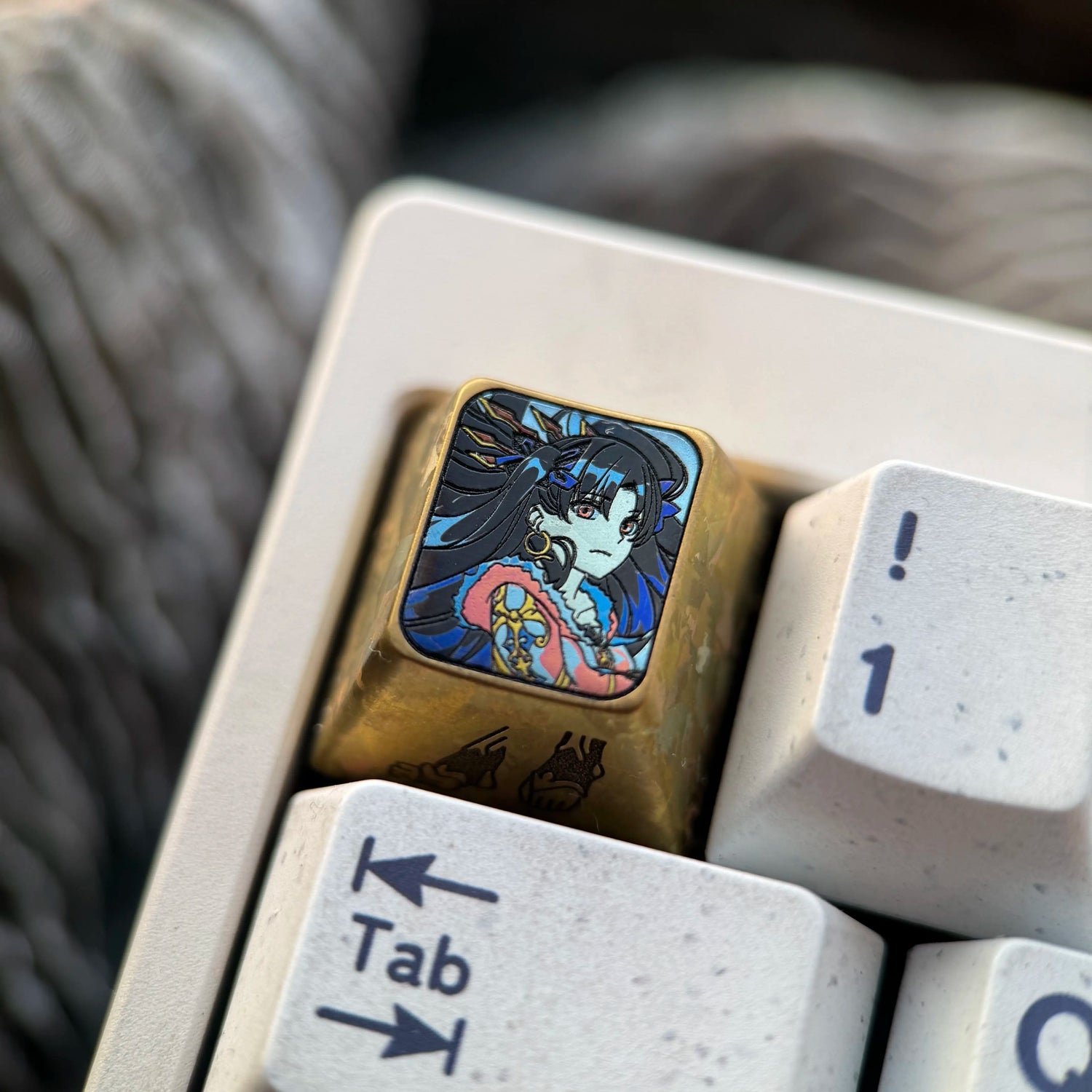 Fate/Grand Order, Ishtar theme, 1U titanium alloy personalized keycaps, anime and game culture creative art keycaps, mechanical keyboard decorative keycaps
