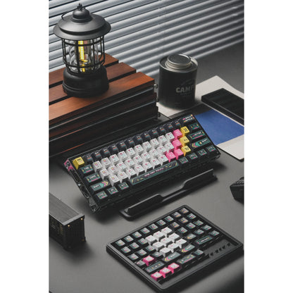 Cyber terminal theme creative design keycap set, original factory height 146 keys, five sided heat sublimation adaptation, mechanical magnetic axis keyboard, customized keycap