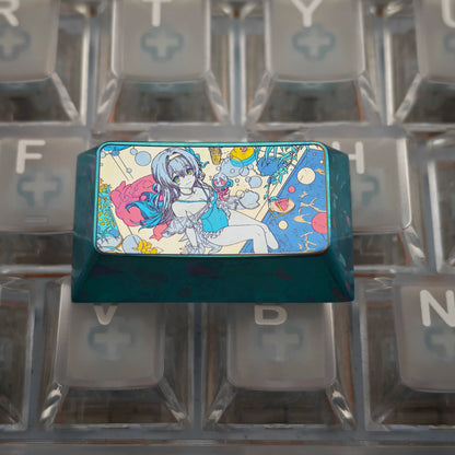 Honkai：Star Rail，Firefly themed 1.75U titanium alloy personalized keycaps, mechanical keyboard decorative keycaps, anime and game cultural creative keycaps