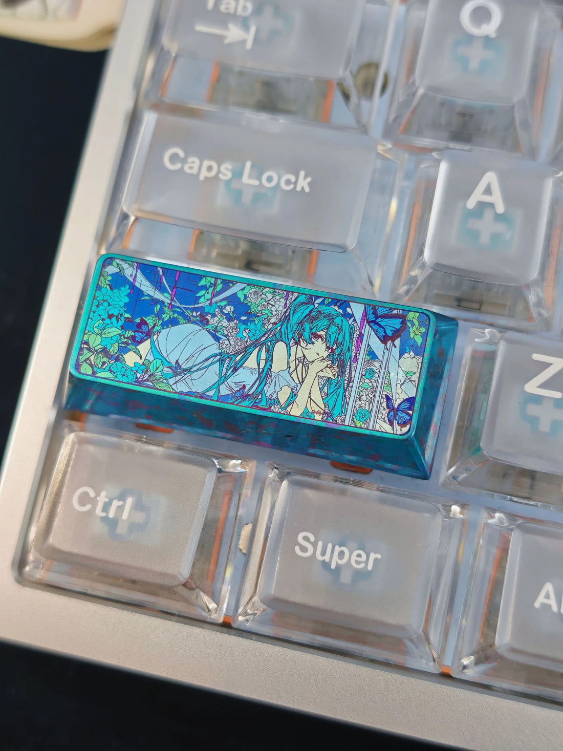 Hatsune Miku theme design, 2.25U titanium alloy personalized keycap, music animation ACGN culture keyboard decoration keycap