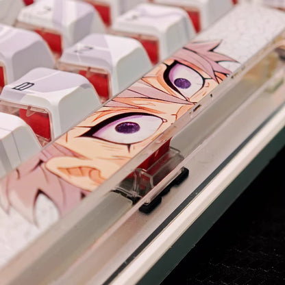 Demon Slayer: Kimetsu no Yaiba, Shinazugawa Sanemi, PC Crystal Resin Spacebar, Anime Game Culture Creative Decorative Keycaps