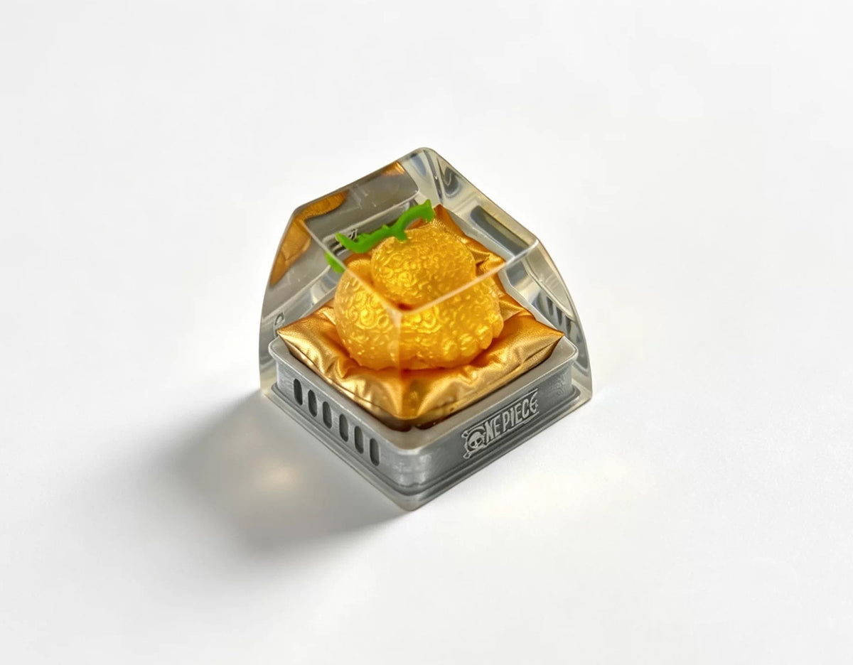 One Piece series, Devil Fruit/Akuma no Mi theme coating and sealing design, Crystal Resin Personalized Keycaps, Anime Game Culture Creative Resin Keycaps, Mechanical Keyboard Art Decorative Keycaps