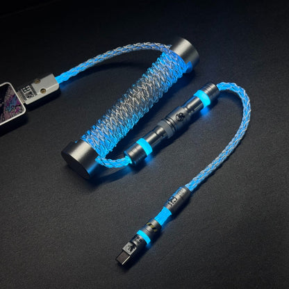 Customized manual data cable for mechanical keyboard with EVA theme design, Type-C TO USB-A Mechanical keyboard manual customization data cable