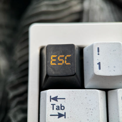 Black titanium alloy ice crystal patterned personalized keycap, titanium alloy simple metal decorative keycap basic version