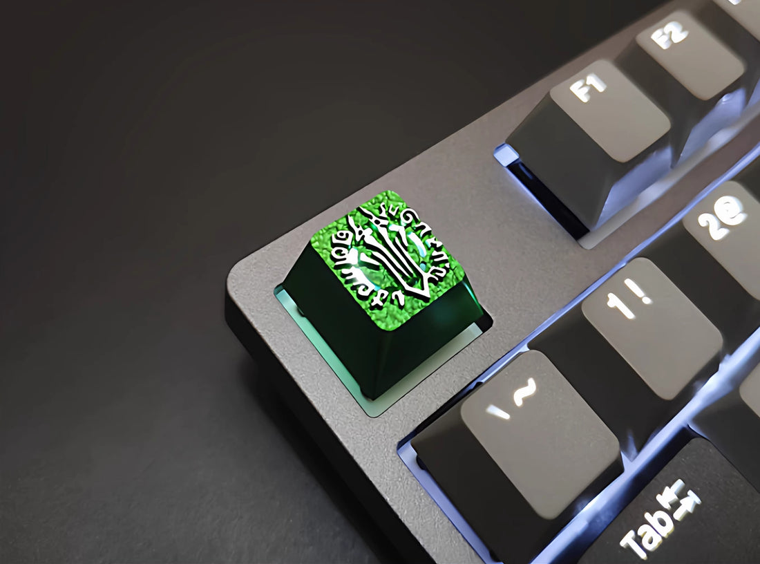 Darksiders Logo, 1U aluminum alloy CNC machined metal personalized keycaps, anime and game culture creative decorative keycaps