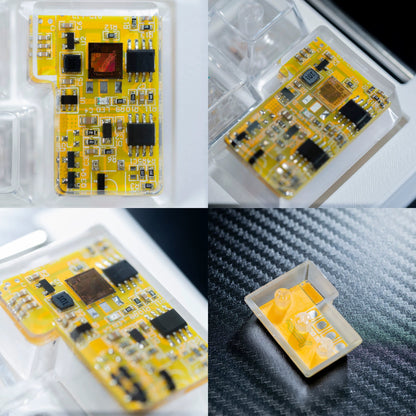 Circuit board design 7-character return, ISO return key, personalized keycaps Crystal drops of glue sealing circuit board decorative keycaps