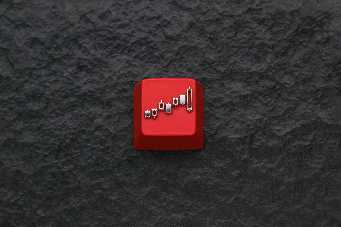 stock Candlestick Chart,Metal Logo Series Personalized Keycaps, Metal Keycaps, Mechanical Keyboard Decorative Keycaps