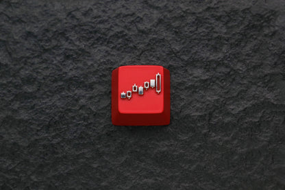 stock Candlestick Chart，Metal Logo Series Personalized Keycaps, Metal Keycaps, Mechanical Keyboard Decorative Keycaps