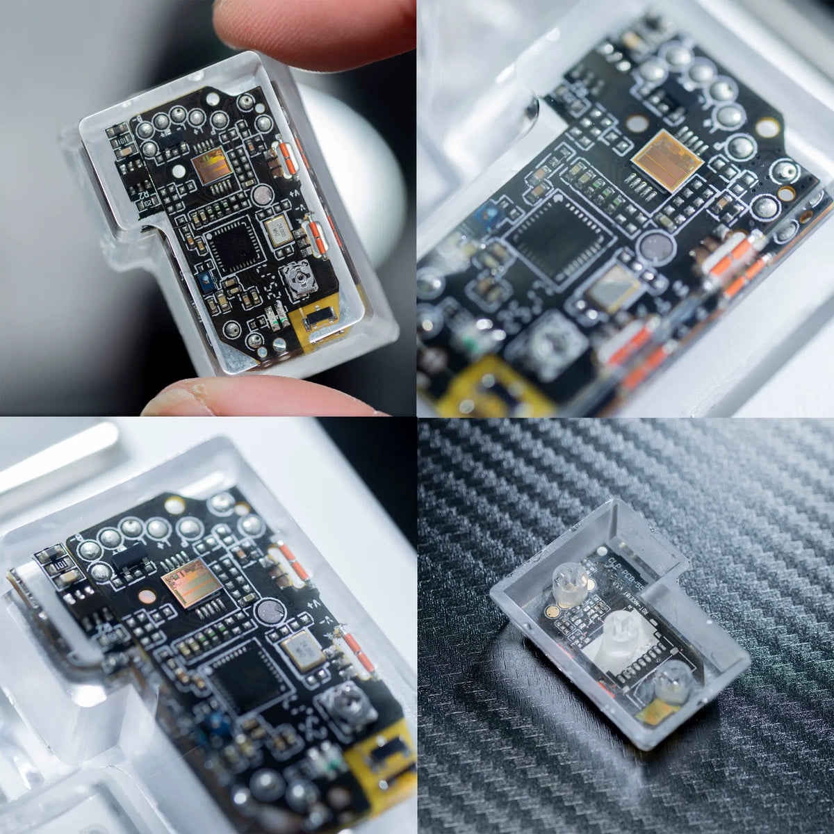 Circuit board design 7-character return, ISO return key, personalized keycaps Crystal drops of glue sealing circuit board decorative keycaps
