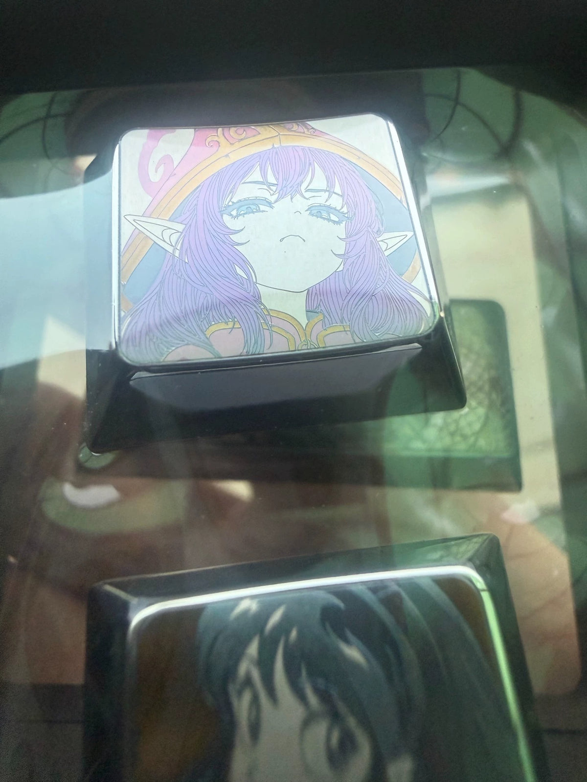 League of Legends the Fae Sorceress 1.25 U titanium alloy metal personalized keycaps, anime and game character peripheral products, decorative keycaps.