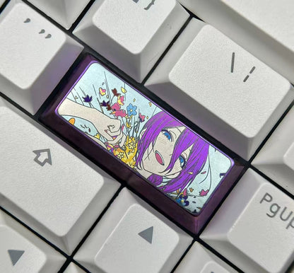Chainsaw Man  theme, Reze 2.25 U Titanium alloy personalized keycaps, anime and game cultural creative keycaps, mechanical keyboard decorative keycaps