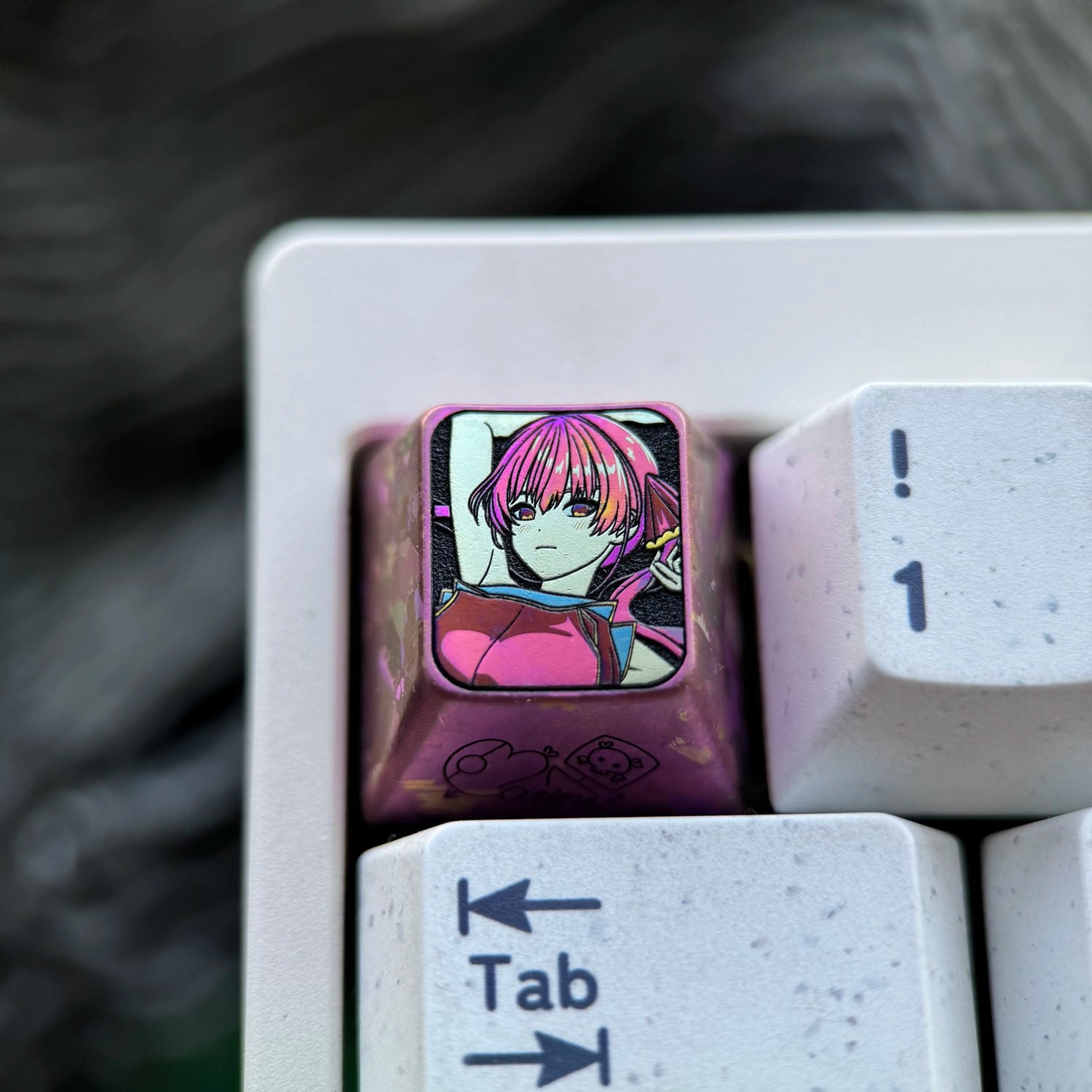 Hololive, Houshou Marine, 1U titanium alloy personalized keycaps, anime, gaming, cultural and creative mechanical keyboard decorative keycaps