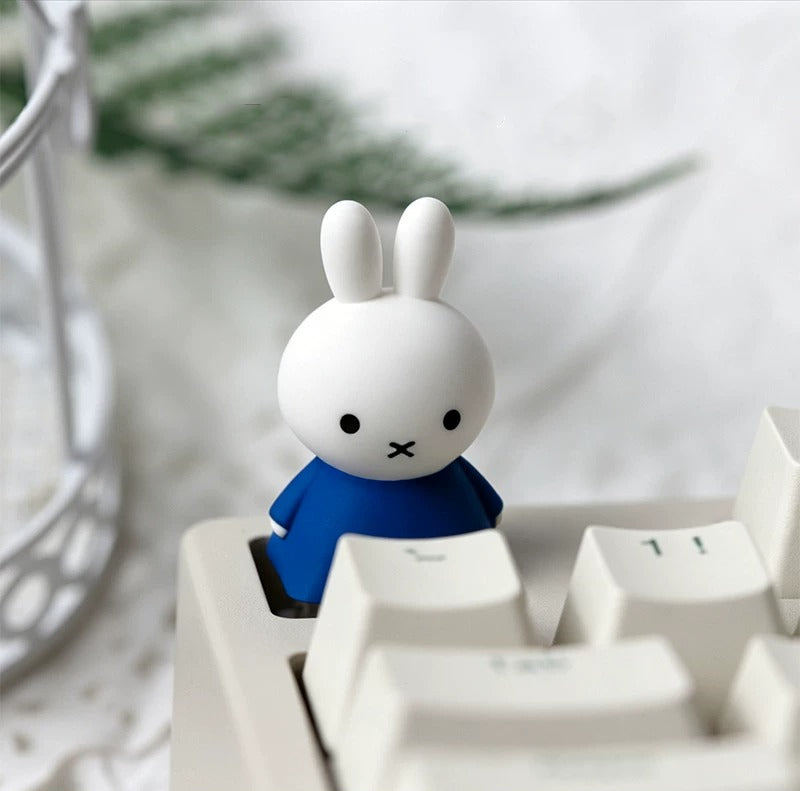 Miff themed design keycaps, multi-color resin molded personalized keycaps, anime cartoon cultural creativity peripheral mechanical keyboard decoration keycaps