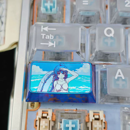 Mushoku Tensei: Jobless Reincarnation，Roxy Migurdia Greyrat themed 1.75U titanium alloy personalized keycaps, mechanical keyboard decorative keycaps, anime and game cultural creative keycaps