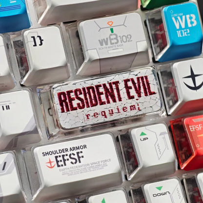Resident Evil 9, PC Crystal Resin 2.25U Enter Key Personalized Keycap, Anime Game Culture Creative Customized Decorative Keycap