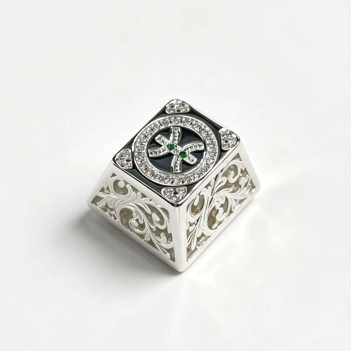 Pure silver hollow 12 Constellation  Personalized Keycaps, Mechanical Keyboard Decorative Keycaps, Constellation Divination Cultural Creative Products.