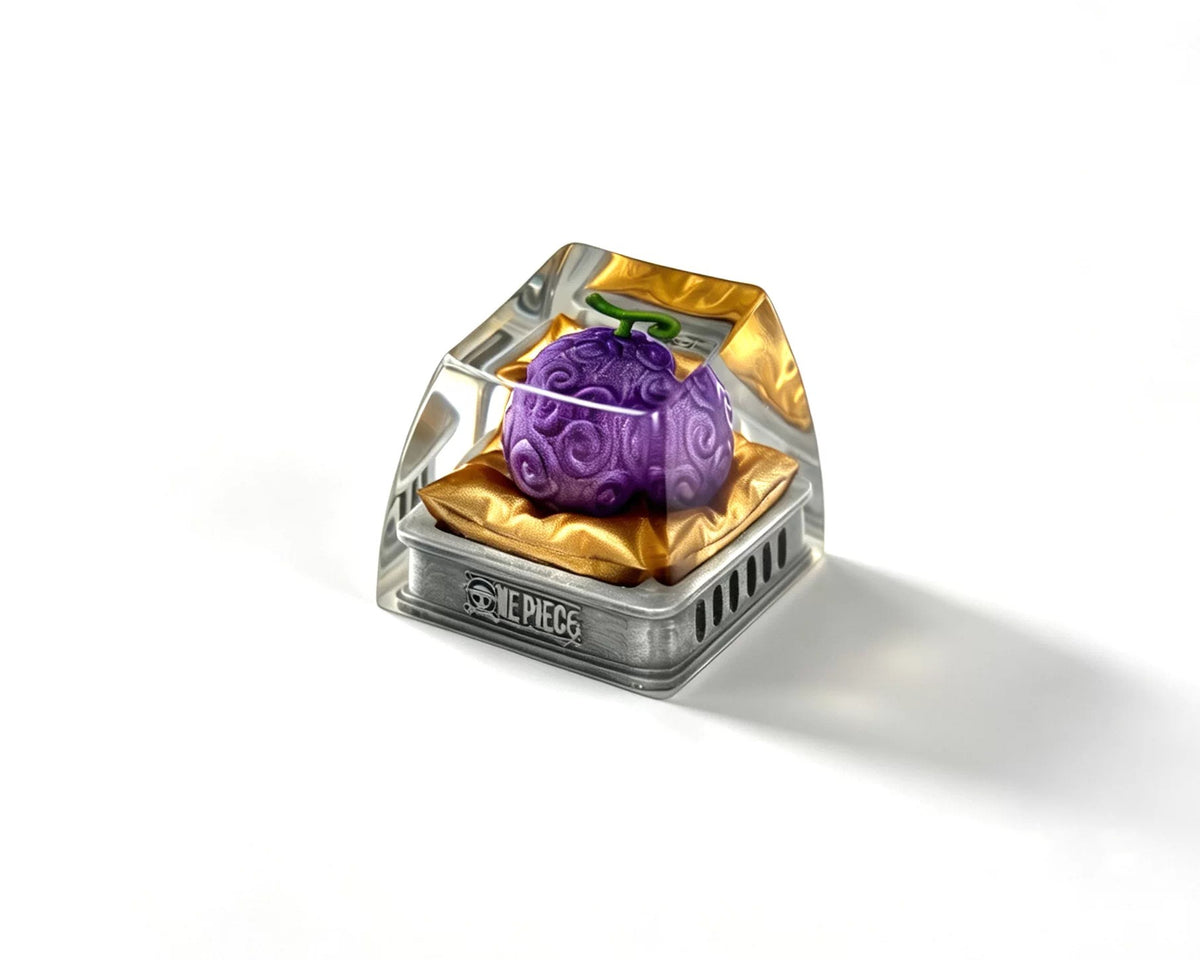 One Piece series, Devil Fruit/Akuma no Mi theme coating and sealing design, Crystal Resin Personalized Keycaps, Anime Game Culture Creative Resin Keycaps, Mechanical Keyboard Art Decorative Keycaps