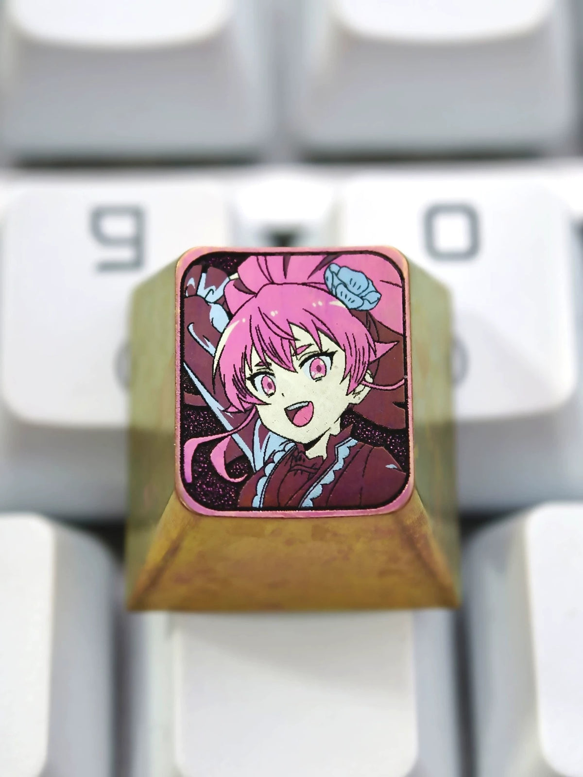 Mushoku Tensei: Jobless Reincarnation, Eris Greyrat 5 styles/1 U titanium alloy personalized keycaps, anime and game cultural creative keycaps, mechanical keyboard decorative keycaps