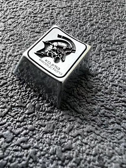 KOJIMA PRODUCTIONS LOGO  Zinc Alloy Metal Personalized Keycaps Anime Metal Keycaps, Mechanical Keyboard Decorative Keycaps
