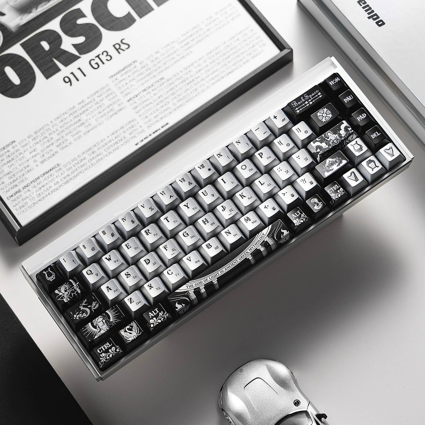 Apollo Sun God Theme theme design, custom set personalized keycap series，PBT material, Original factory height, compatible with 61/64/68/75/84/87/104 mechanical keyboard keycap set