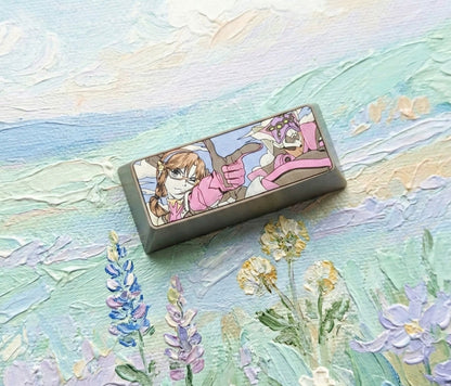 EVA, Mari Makinami Illustrious, 2.75U titanium alloy personalized keycaps, anime and game culture creative mechanical keyboard metal decorative keycaps
