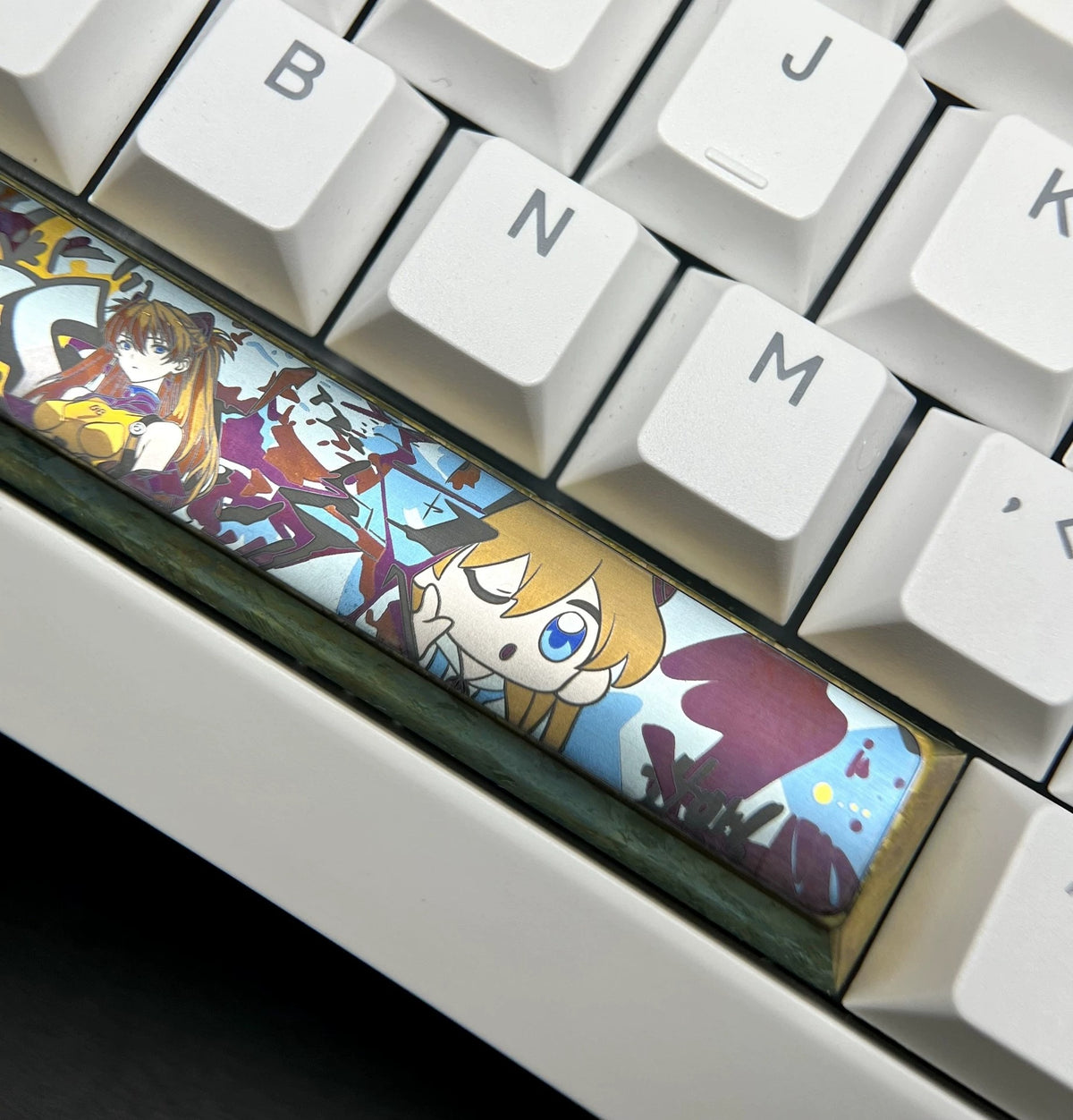 EVA， Asuka 6.25 U Titanium Spacebar, Animated Game Culture Creative Keycaps, Mechanical Keyboard Decorative Keycaps