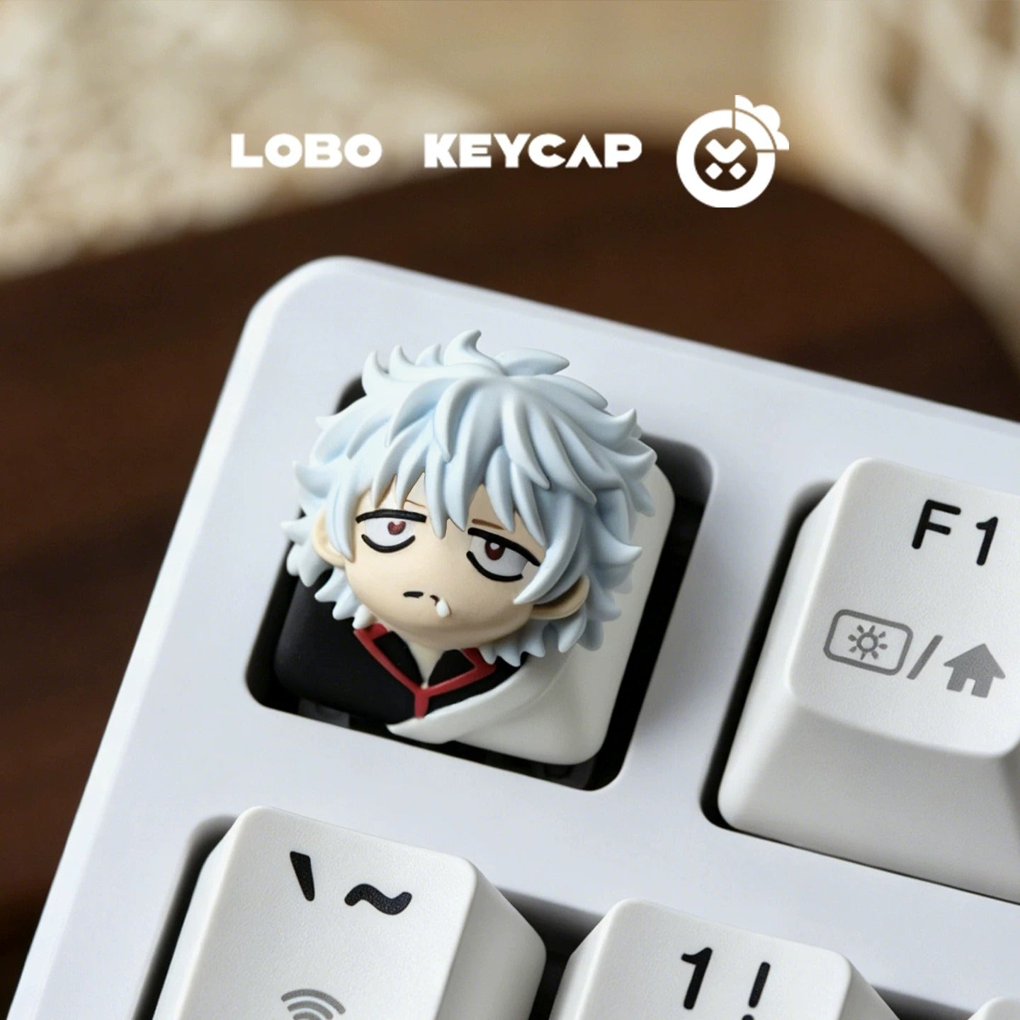 Gintama series design,  multi-color resin personalized keycaps, mechanical keyboard creative decorative keycaps artisankeycaps