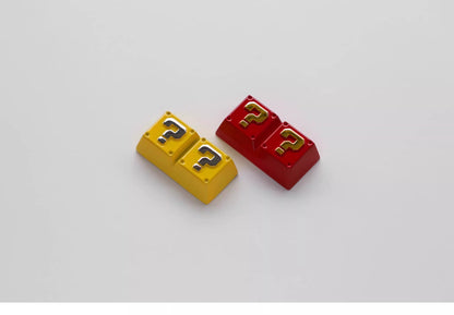 Backspace key, metal personalized keycap, Mario question mark tab key, metal personalized keycap, Game Over keycap, creative zinc alloy mechanical keycap, original factory high decorative keycap