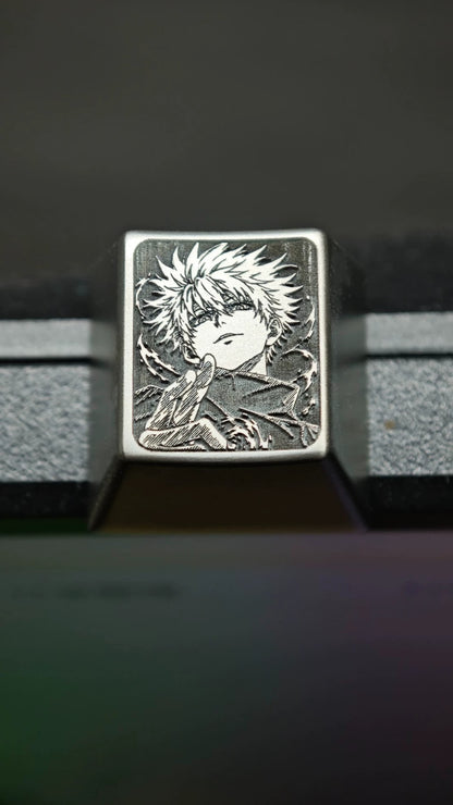 Jujutsu Kaisen, Gojo Satoru Zinc Alloy Metal Personalized Keycaps Anime Metal Keycaps, Mechanical Keyboard Decorative Keycaps