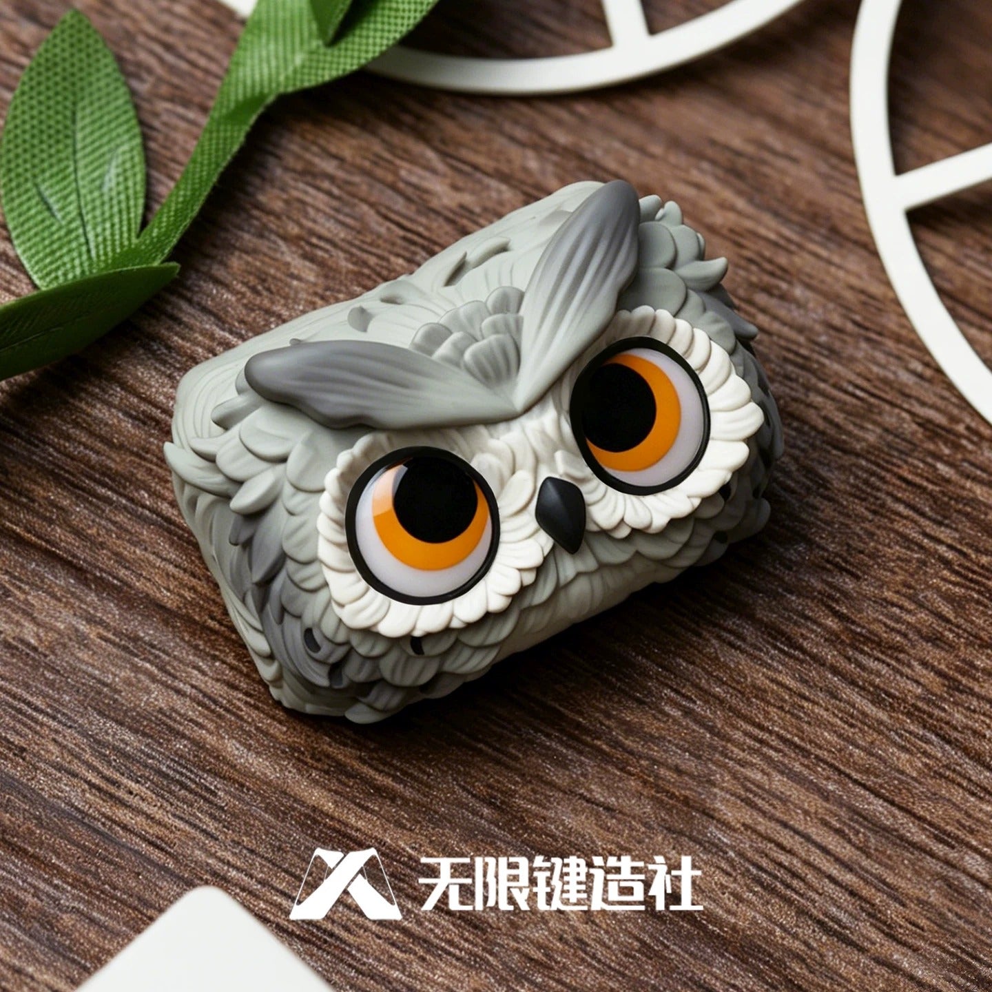 Owl shaped design personalized keycaps, 1.5U multi-color resin handmade art keycaps, mechanical keyboard decorative keycaps